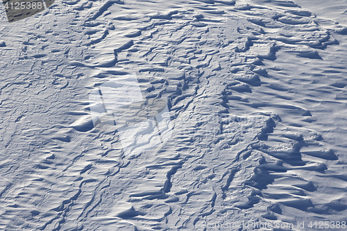 Image of Off-piste slope after snowfall in ski resort
