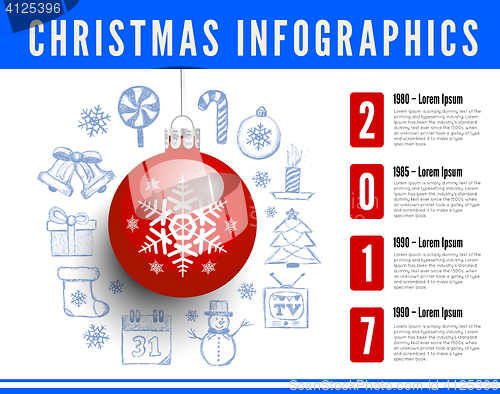Image of Christmas infographics vector illustration