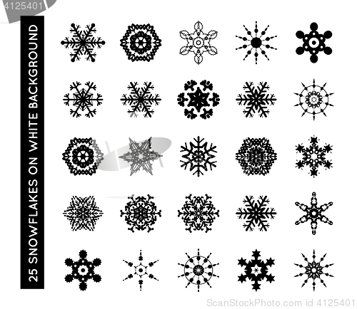 Image of Collection of beautiful vector snowflakes