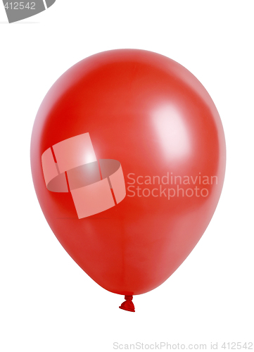 Image of Red balloon isolated on white