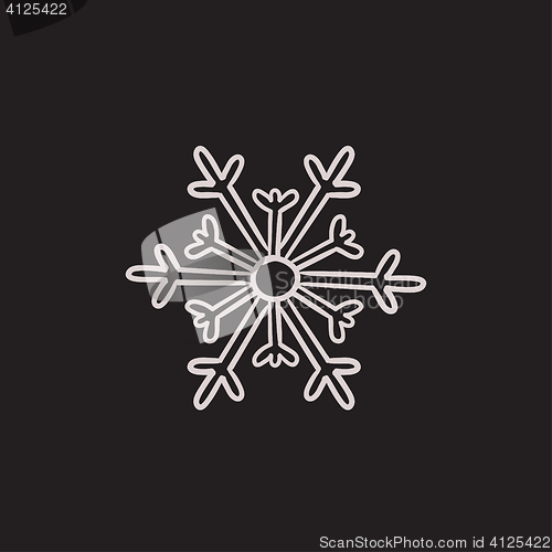 Image of Snowflake sketch icon.