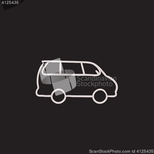 Image of Minivan sketch icon.