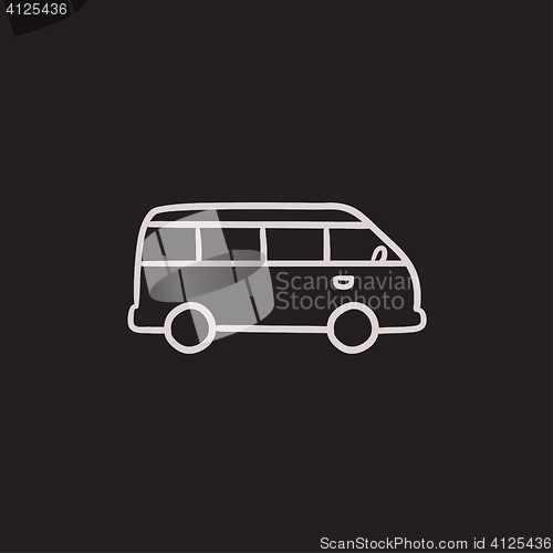 Image of Minibus sketch icon.