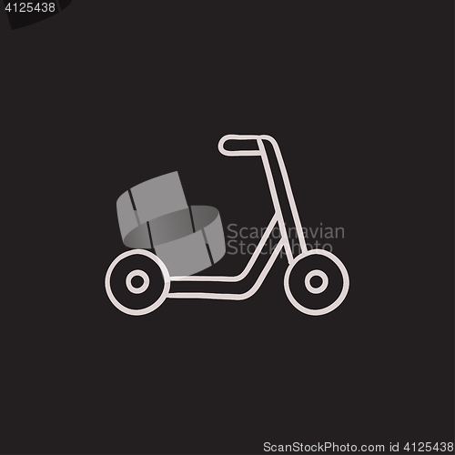 Image of Kick scooter sketch icon.