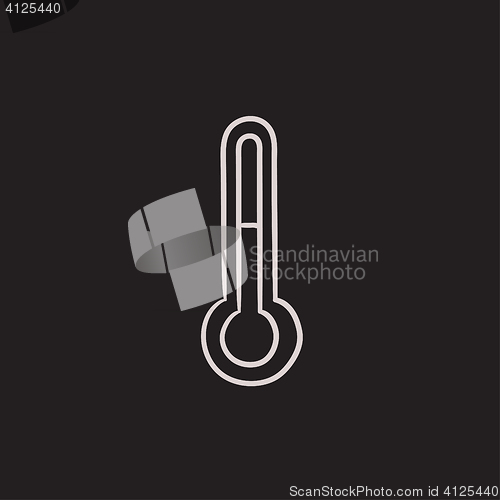 Image of Thermometer sketch icon.