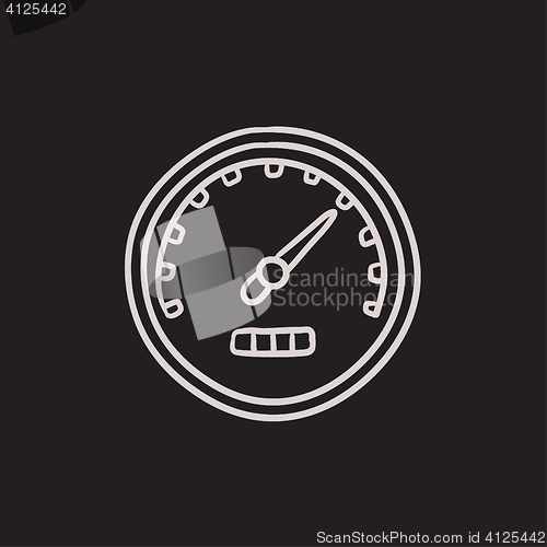 Image of Speedometer sketch icon.