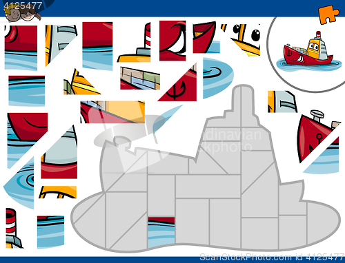 Image of jigsaw puzzle with ship