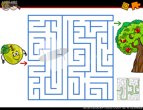 Image of maze activity task cartoon