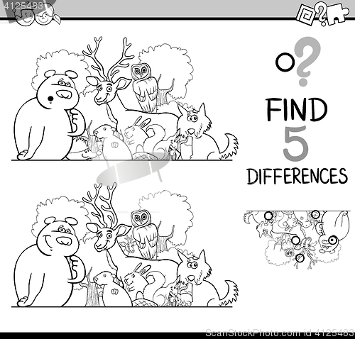 Image of differences activity coloring book