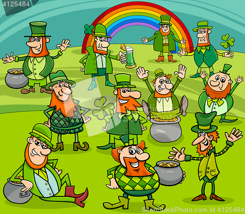 Image of saint patrick day characters group