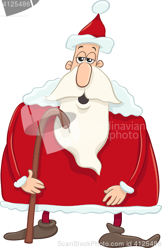 Image of santa with cane cartoon