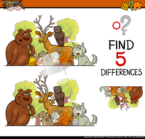 Image of differences game for children