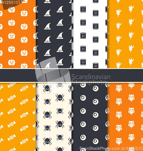 Image of Group Seamless Patterns for Happy Halloween