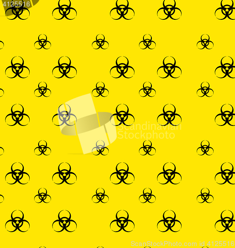 Image of Seamless Pattern with Bio Hazard Signs, Wallpaper Danger Symbols