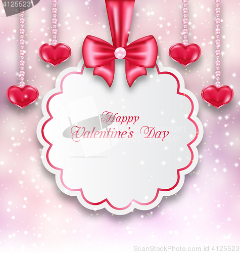 Image of Shimmering Background with Celebration Paper Card