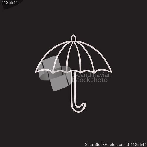 Image of Umbrella sketch icon.