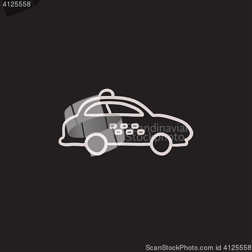 Image of Taxi car sketch icon.