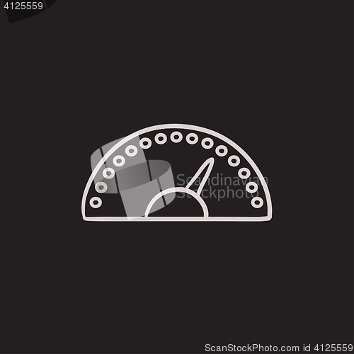 Image of Speedometer sketch icon.