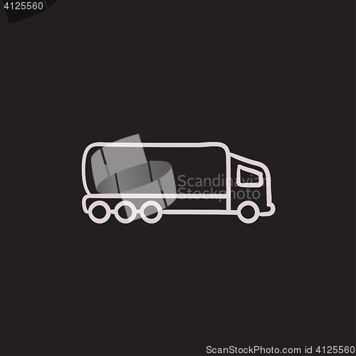 Image of Delivery truck sketch icon.