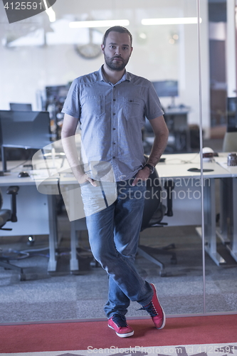 Image of business man at modern  office