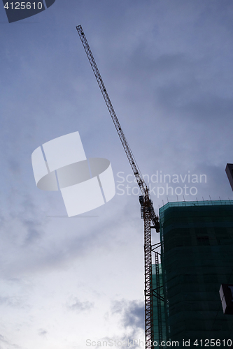 Image of High construction tower crane 