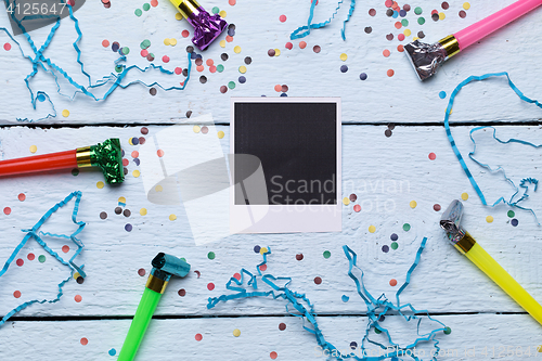 Image of Festive confetti on white background