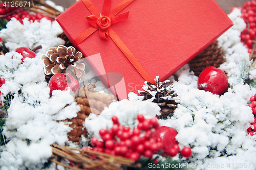 Image of Christmas gift in a red box