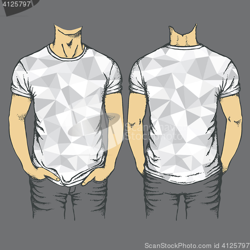 Image of Vector gray t-shirts templates