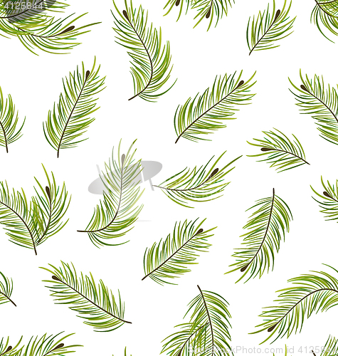 Image of Seamless Pattern with Fir Branches