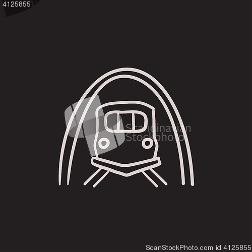 Image of Railway tunnel sketch icon.