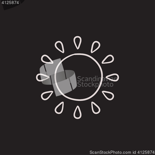 Image of Sun sketch icon.