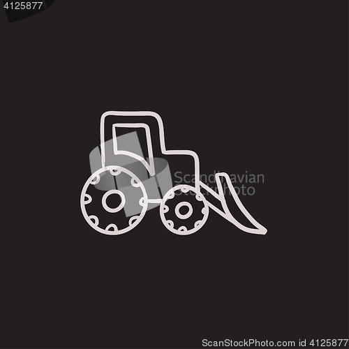 Image of Bulldozer sketch icon.