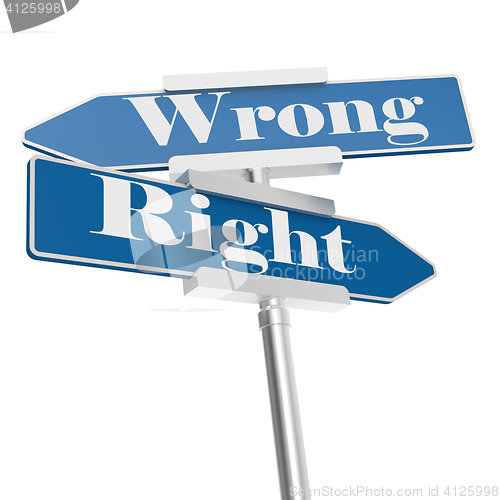 Image of Wrong and right signs