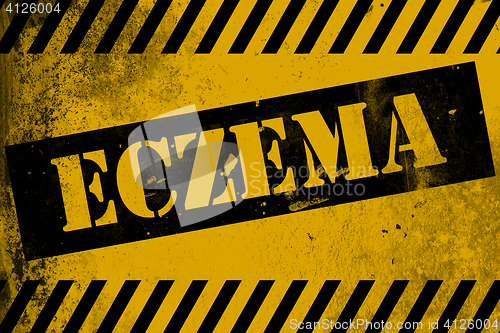 Image of Eczema sign yellow with stripes