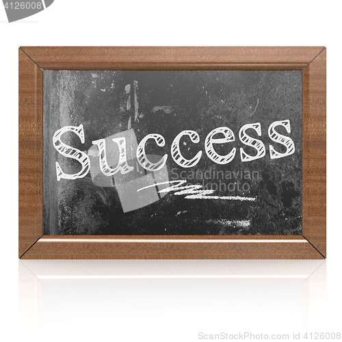 Image of Success text written on blackboard