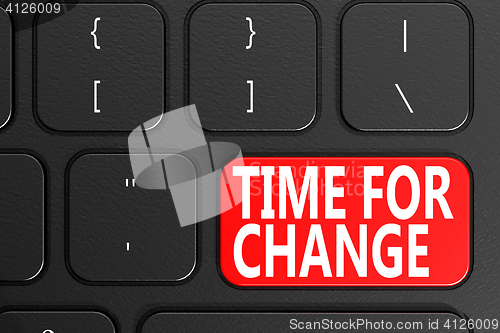 Image of Time for Change on black keyboard
