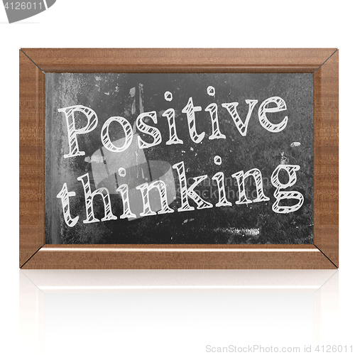 Image of Positive thinking written on blackboard
