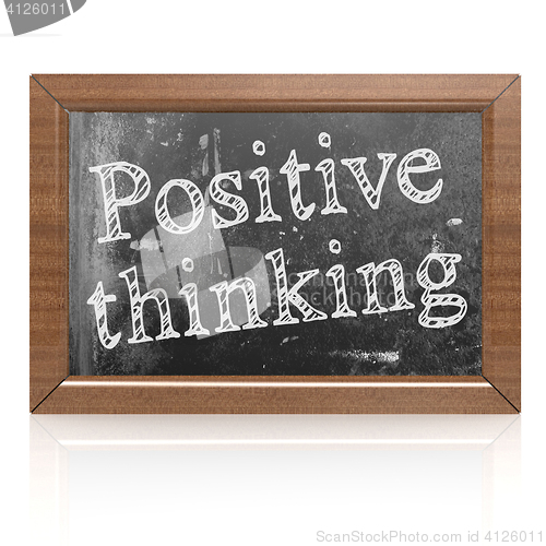 Image of Positive thinking written on blackboard
