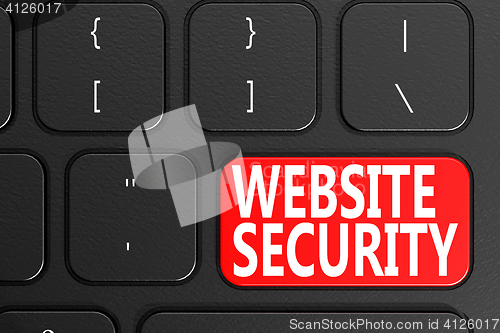 Image of Red website security button 