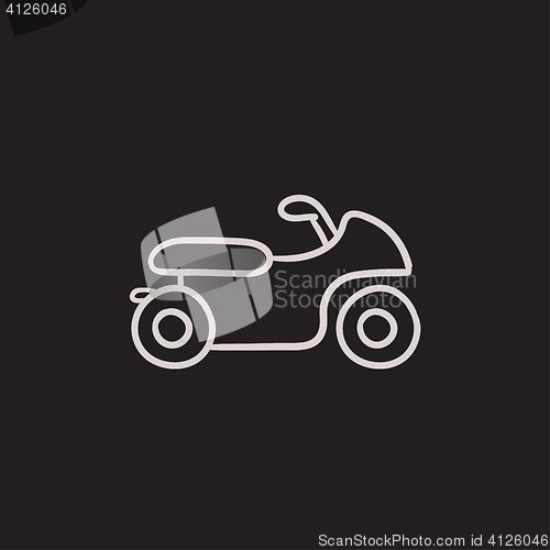 Image of Motorcycle sketch icon.