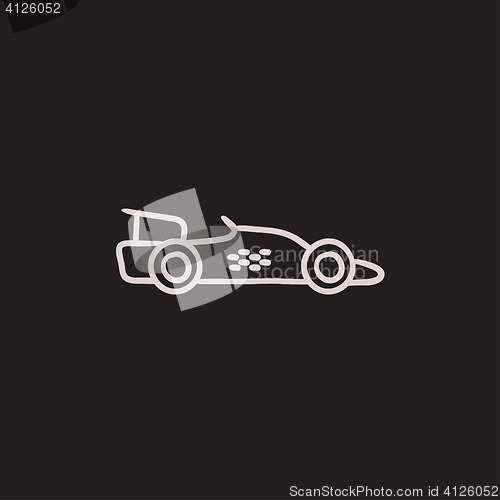 Image of Race car sketch icon.