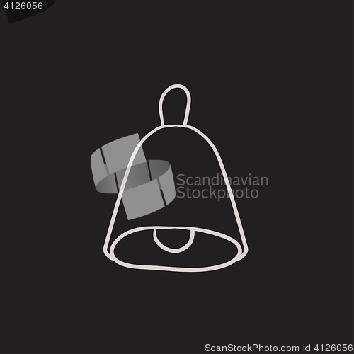 Image of Wedding bell sketch icon.