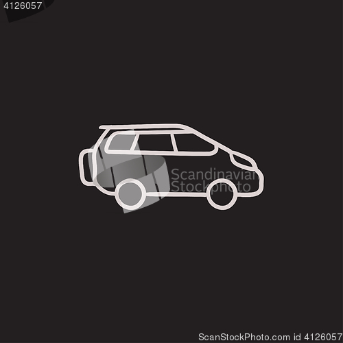 Image of Minivan sketch icon.