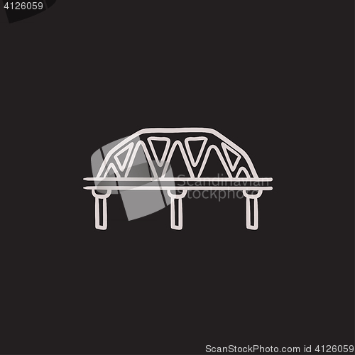 Image of Rail way bridge sketch icon.