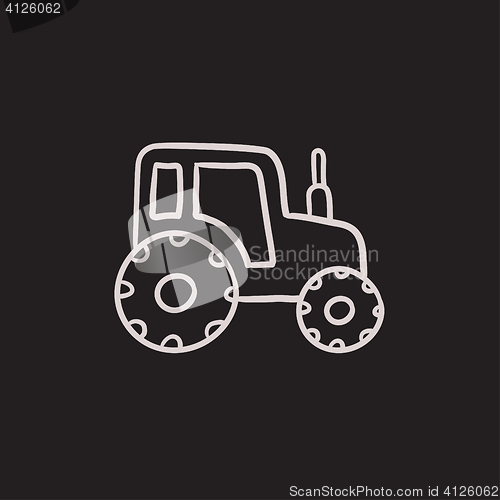 Image of Tractor sketch icon.