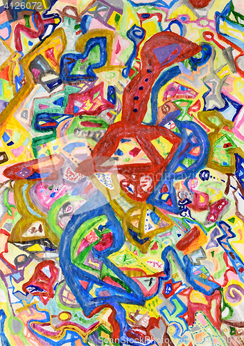 Image of Abstract colorful hand painted background 