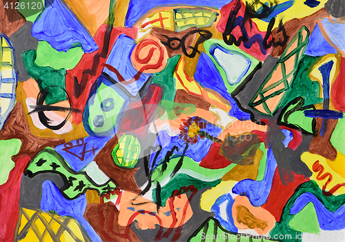 Image of Abstract colorful hand painted background