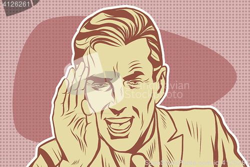 Image of Pop art retro man shouting