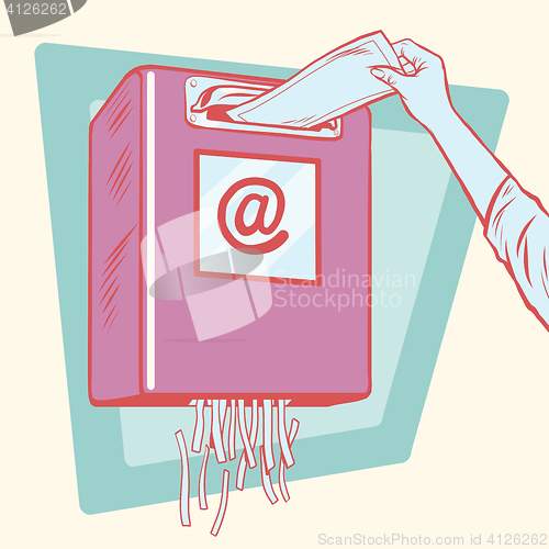 Image of Spam, the mailbox and a paper shredder