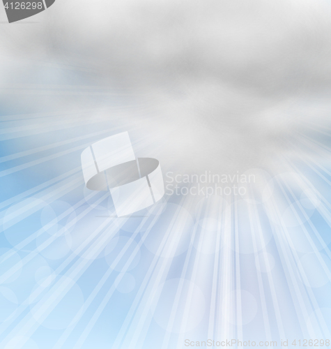 Image of Morning Background with Fluffy Clouds